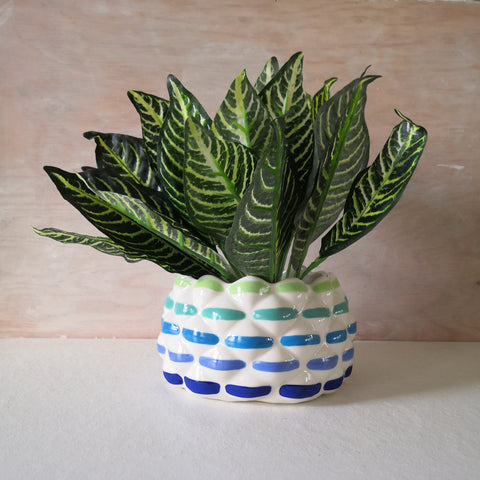 Hand Painted Raspberry Large planter - Made to order